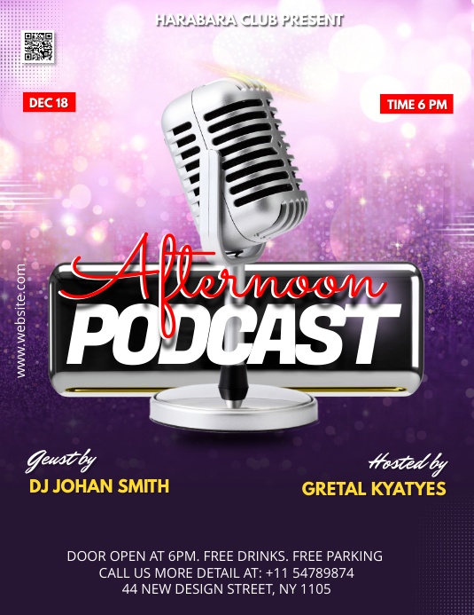 Podcast Flyer Template PosterMyWall