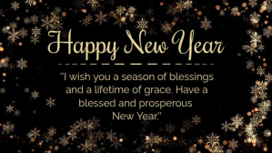 Hitam New Year Greeting Presentazione Template