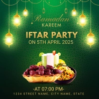 Ramadan Iftar Party Invitation Square (1:1) template