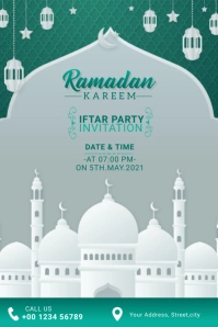 Ramadan Kareem Iftar Party Invitation Bannière 4' × 6' template