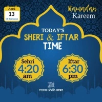 Ramadan Sheri & Iftar Time Instagram-bericht template