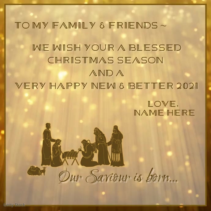 Religious Christmas Card Template PosterMyWall