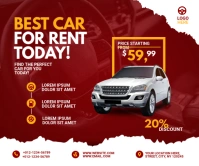 Rent a car ad Большой прямоугольник template