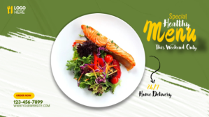 Bianco Healthy Food Menu Facebook-covervideo Template