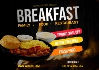 Restaurant Menu Carte postale template