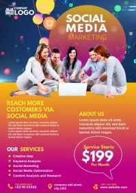 Social Media Marketing flyer A4 template