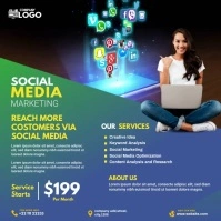 Social Media Marketing flyer Instagram Post template