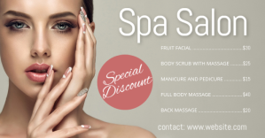 Grey Spa Salon Promotion Anuncio de Facebook Template