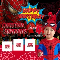 Spiderman Theme Instagram Post template