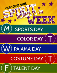 310 Spirit Week Template Customizable Design Templates Postermywall