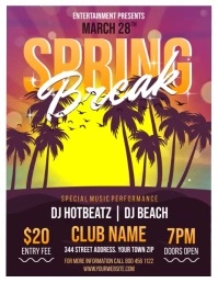Spring Break Flyer (US Letter) template