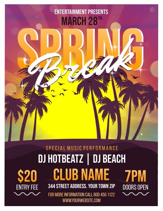 Plantilla de Copy of Spring Break | PosterMyWall