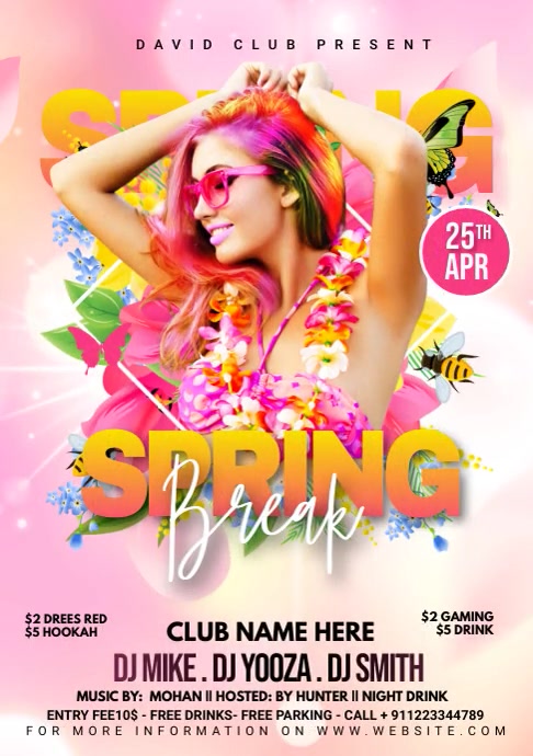 Spring Break Flyer Template | PosterMyWall