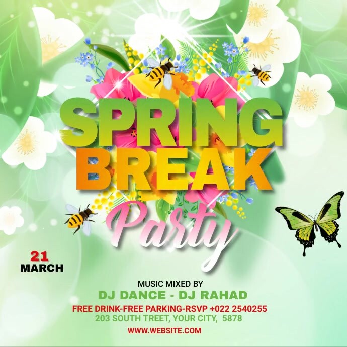 Plantilla de Copy of Spring Break Video Ads | PosterMyWall