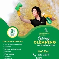 spring cleaning services template Publicação no Instagram