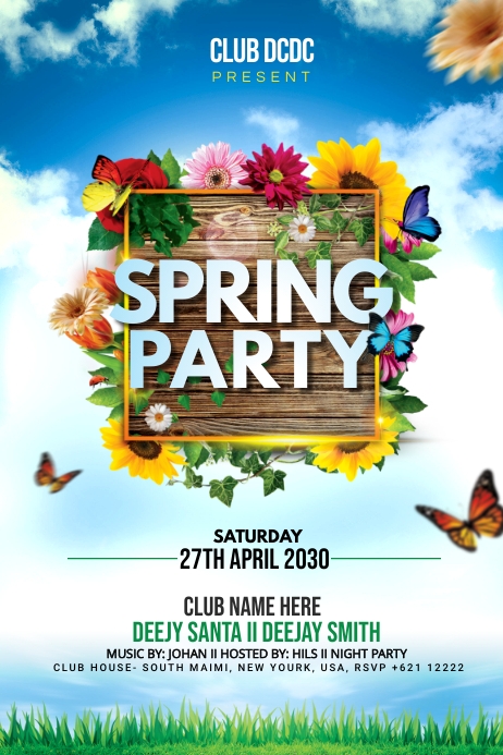 Spring Party flyer Template | PosterMyWall