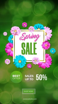 Yellow Spring Sale Display digitale Template