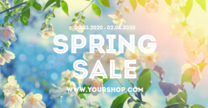 Promotion Spring Sale Store Online Shop Flower Obraz udostępniany na Facebooku template