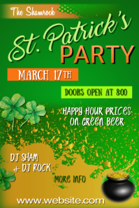 St Patricks Party Poster Template | PosterMyWall