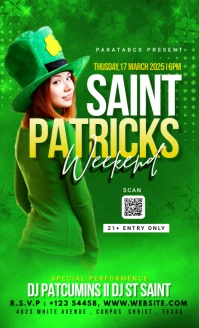 St. Patrick's Day party flyer US Legal template