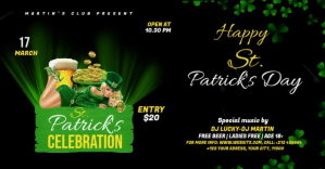 St. Patrick's Day video Template Reklama na Facebooka