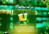 St. Patrick's Day Template Kartu Pos