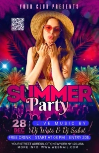 SUMMER NIGHT PARTY Tabloid template