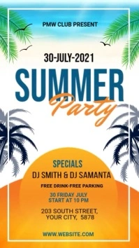 summer Party Flyer Instagram Story template
