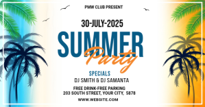 Summer Party Template for Facebook