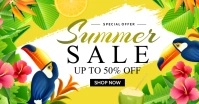 SUMMER SALE delt Facebook-billede template