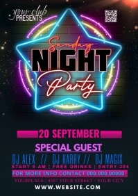 SUNDAY NIGHT PARTY A3 template
