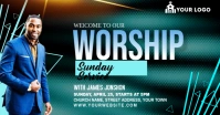 Sunday Service Worship Advert Publicité Facebook template