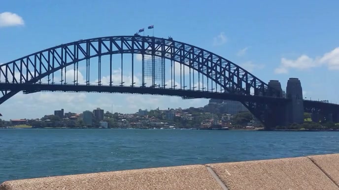 Sydney harbour Bridge zoom background Digital na Display (16:9) template