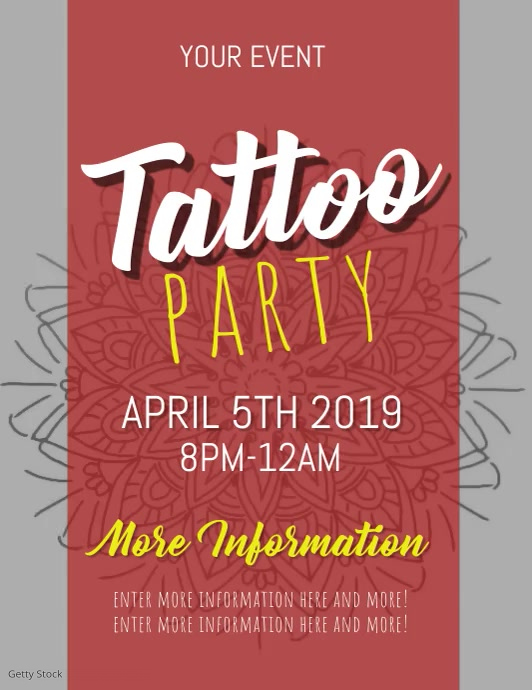 TATTOO FLYER Template PosterMyWall