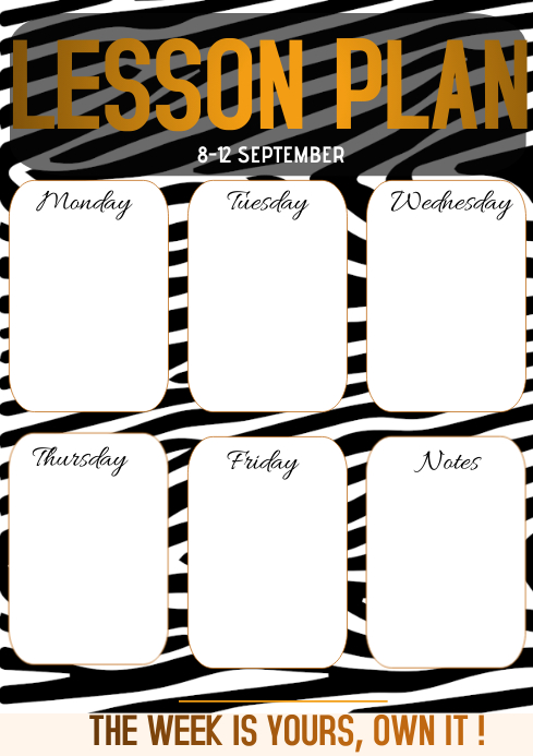 Lesson Guide Sample Poster template, flyer,poster lesson plan | PosterMyWall