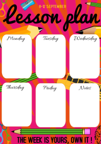 template, flyer,poster lesson plan A4