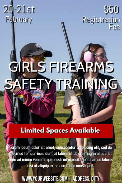 Training Rifle Safety Template firearms safety training | PosterMyWall