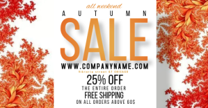 template season sale autumn Anuncio de Facebook