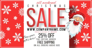 template season sale christma Facebook-annonce
