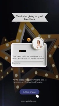Luxury template clients testemonial animated vertical size Tampilan Digital (9:16)