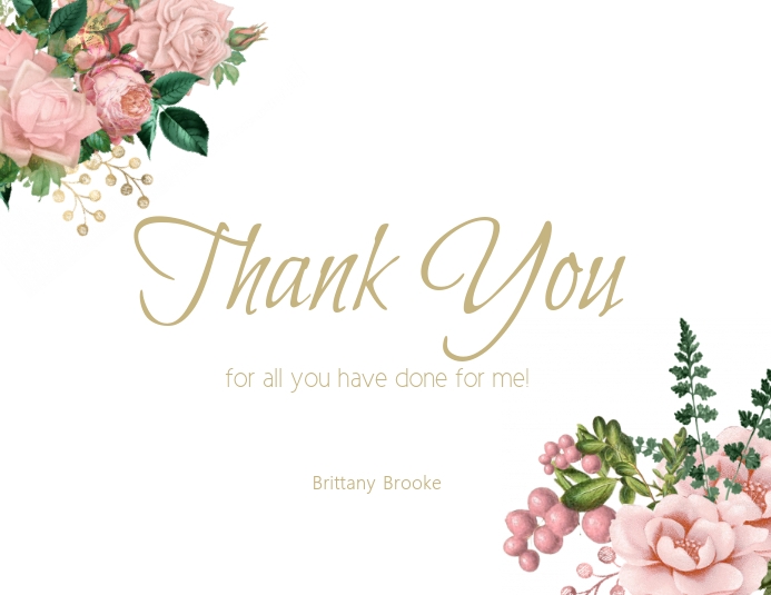 NEW thank you card Folheto (US Letter) template