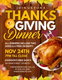 THANKSGIVING DINNER Flyer (format US Letter) template