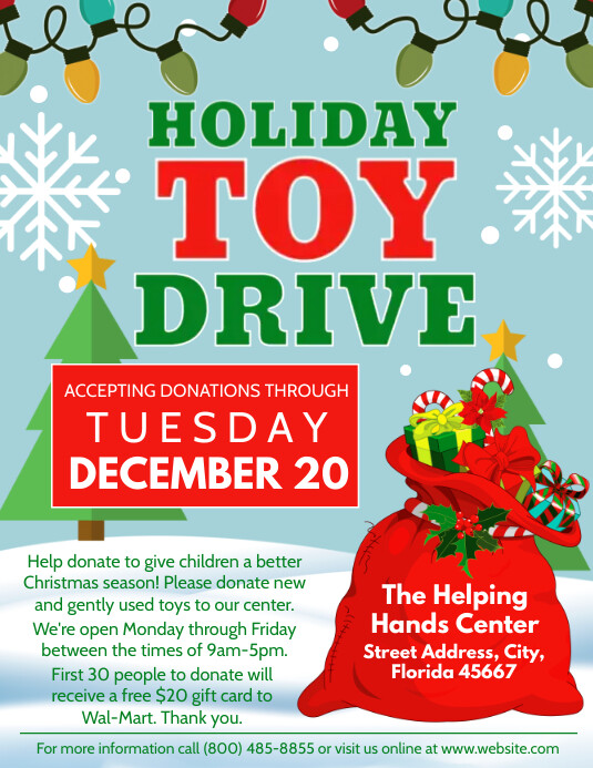 Toy Drive Template PosterMyWall
