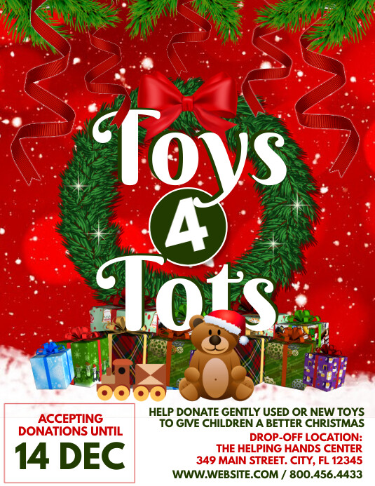 Toys 4 Tots Template | PosterMyWall Toys 4 Tots Template | PosterMyWall