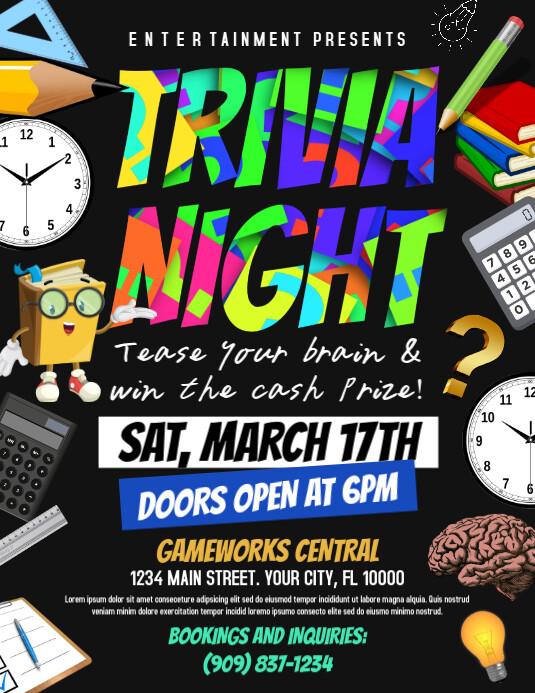 3.26K+ Free Trivia Night Poster Templates | PosterMyWall