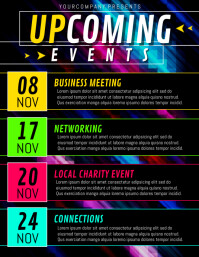 Calendar of Upcoming Events Schedule Flyer Template | PosterMyWall