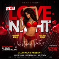 Valentine's Day Party Square (1:1) template