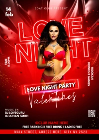 Valentine's Day Party Ad A1 template