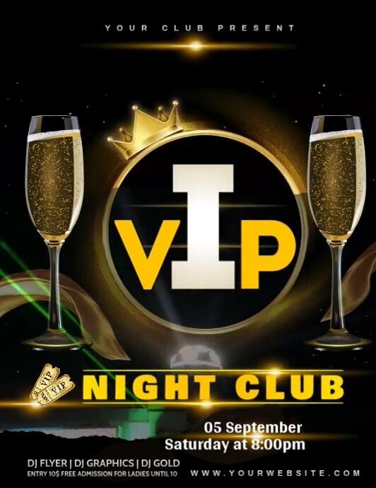 VIP NIGHT Flyer Template | PosterMyWall