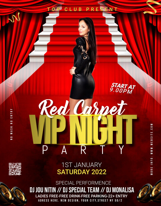 VIP NIGHT PARTY TEMPLATE | PosterMyWall